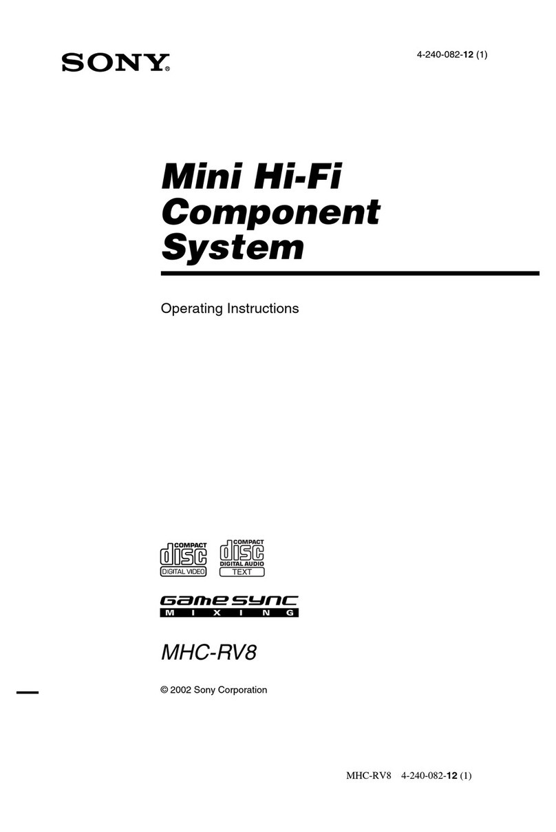 Sony MHC-RV8 operating instructions