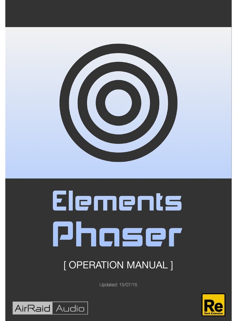 AirRaid Audio Elements: Phaser Operation manual