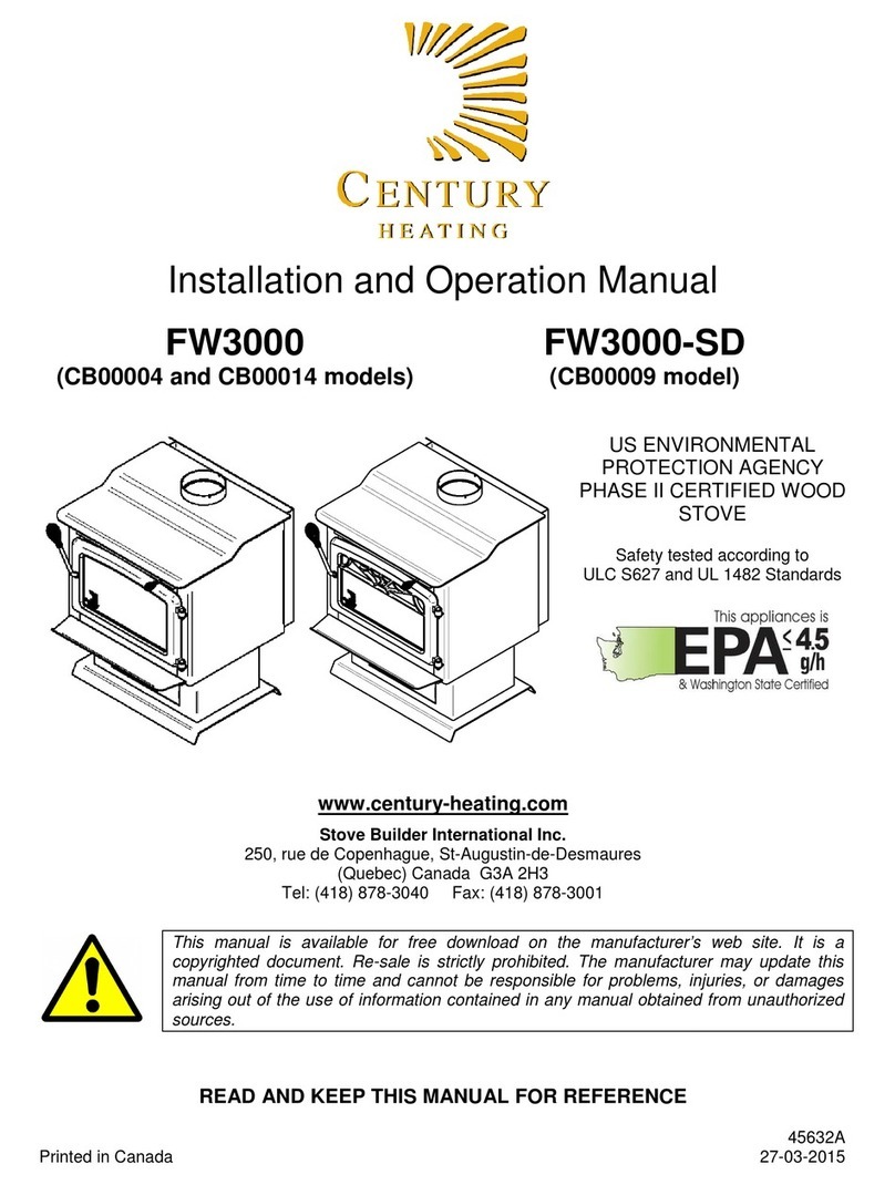 Century Heating FW3000 CB00004 Installation and operation manual