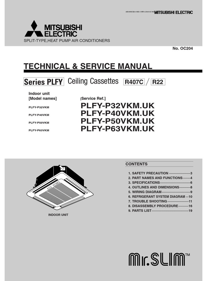Mitsubishi Electric PLFY-P32VKM Operating manual