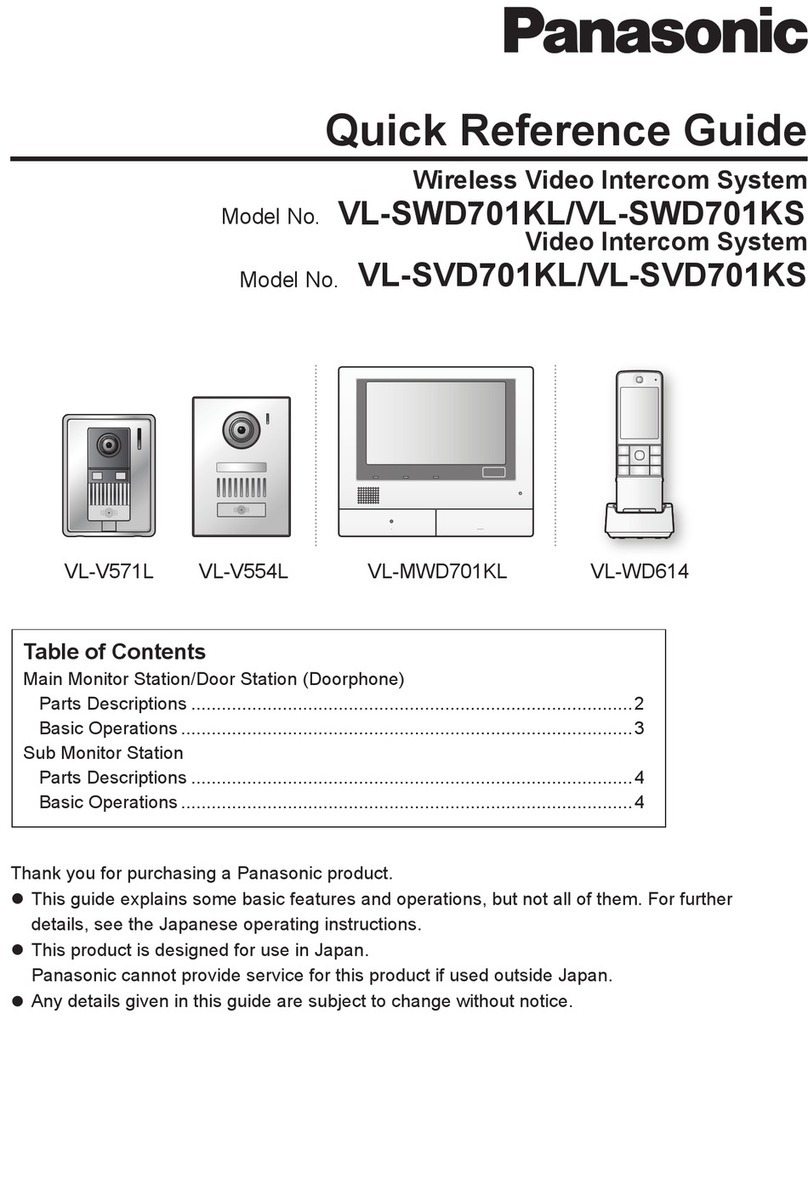 Panasonic VL-SWD701KL User manual