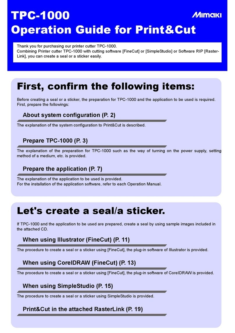 MIMAKI TPC-1000 User manual