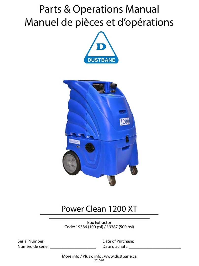 Dustbane Power Clean 1200 XT Parts & operation manual