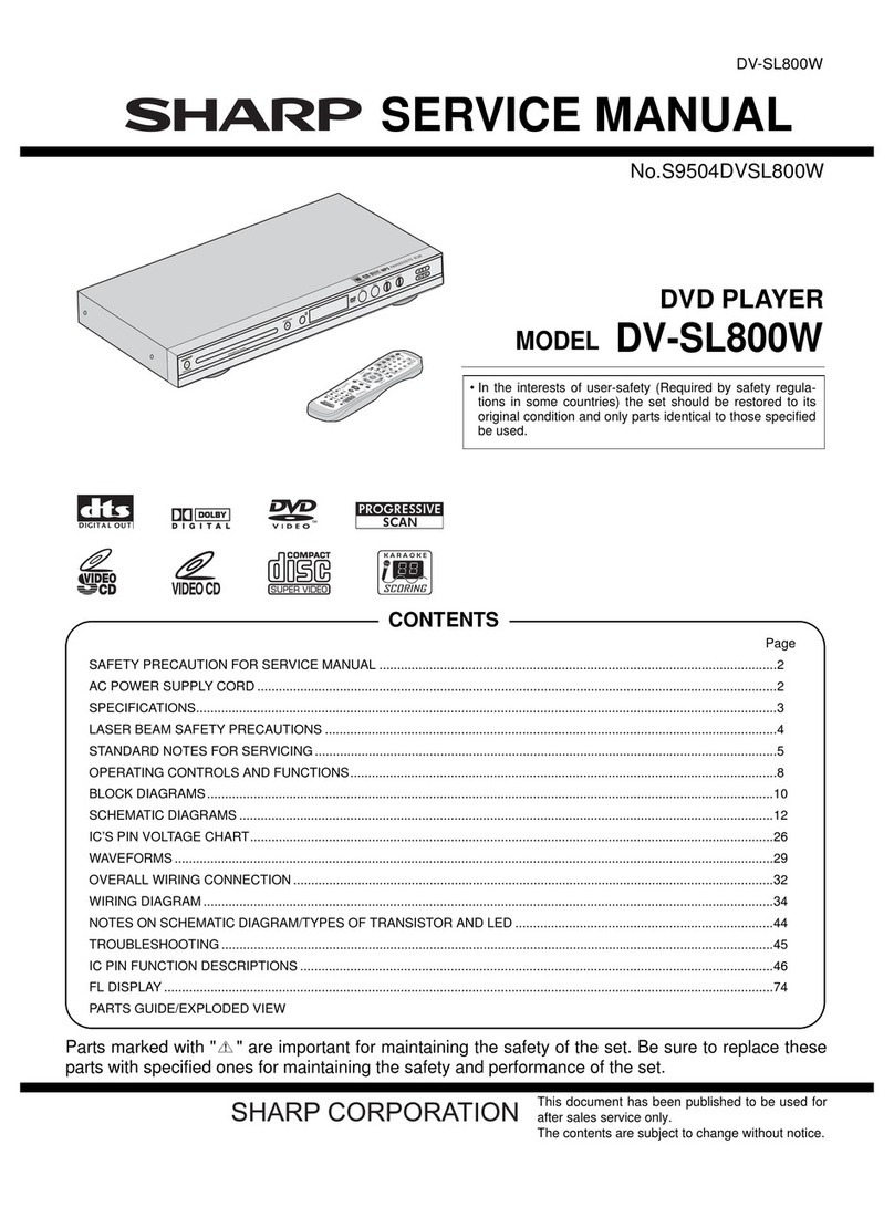 Sharp DV-SL800W Service manual