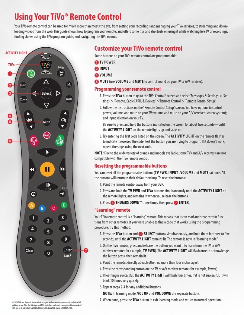 TiVo Premiere instructions