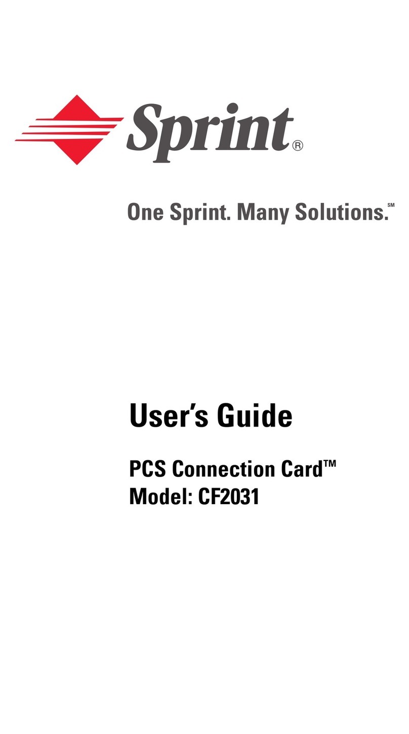 Sprint PCS Connection Card CF2031 user guide
