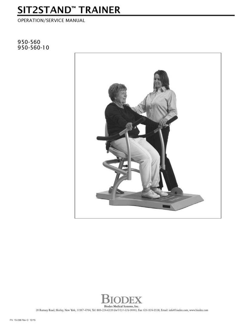 biodex SIT2STAND 950-560-10 Installation and operating instructions