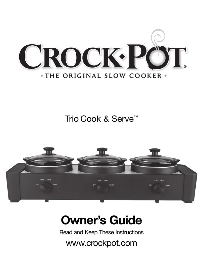 Crock-Pot TRIO COOK & SERVE SCLBC300-BS User manual