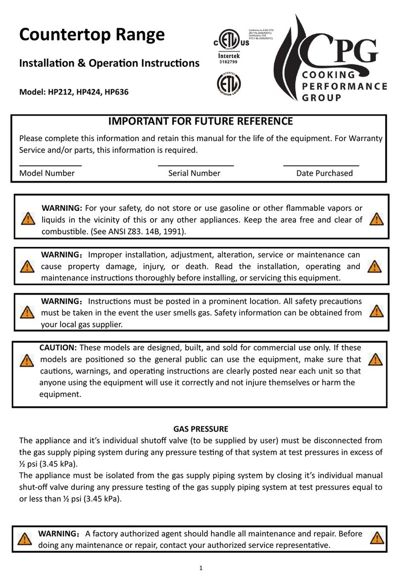 CPG HP212 Installation instructions