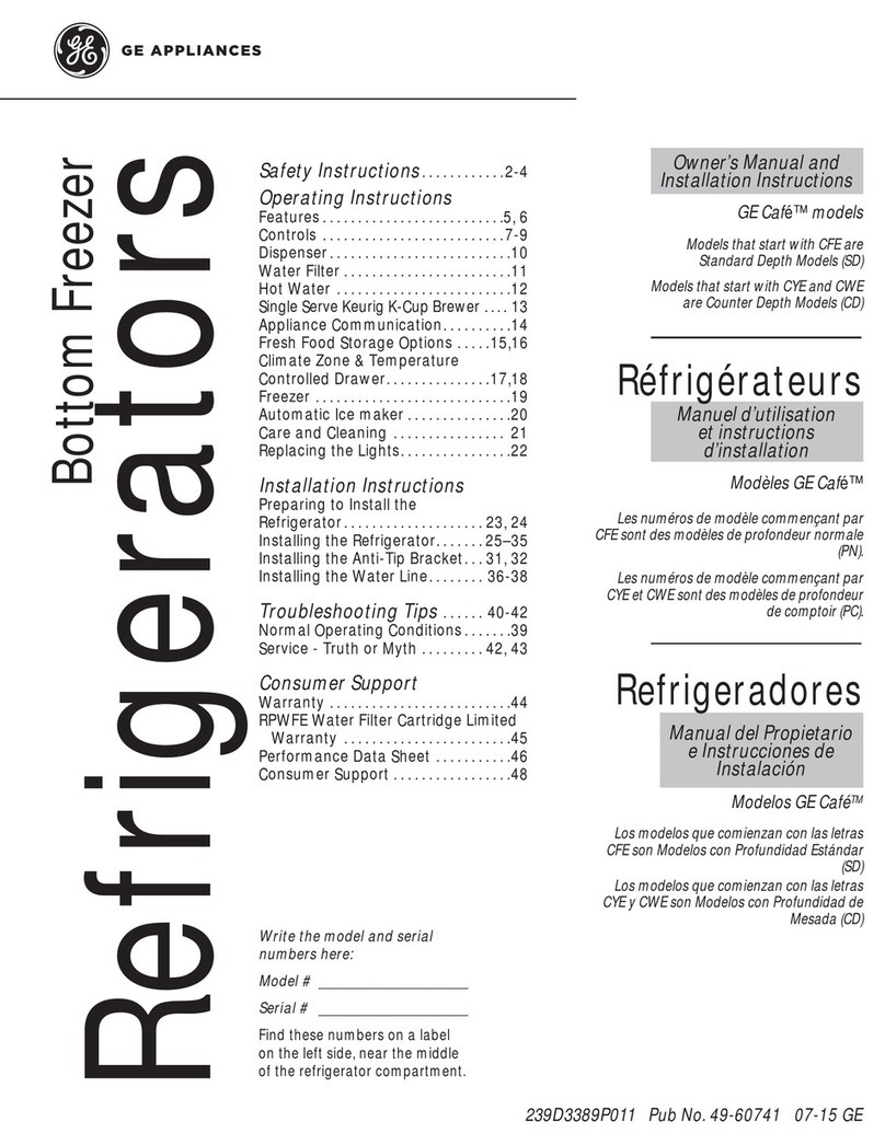 GE cafe Operating instructions