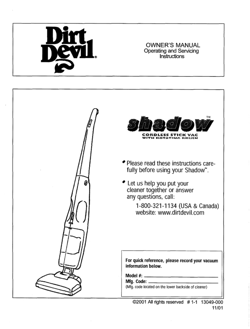 Dirt Devil shadow owner's manual