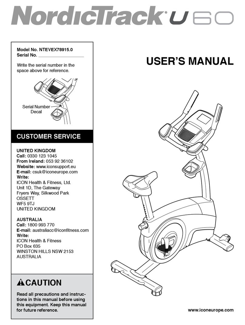 NordicTrack U 60 NTEVEX78915.0 user manual