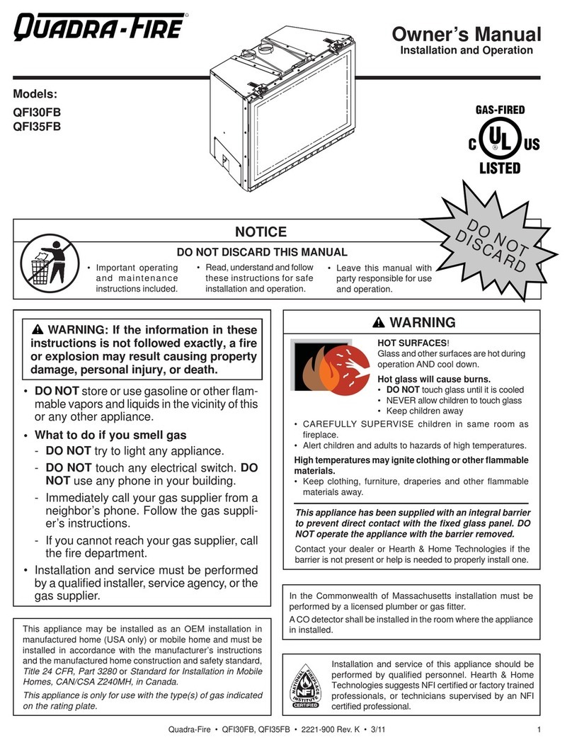 Quadra-Fire QFI30FB owner's manual