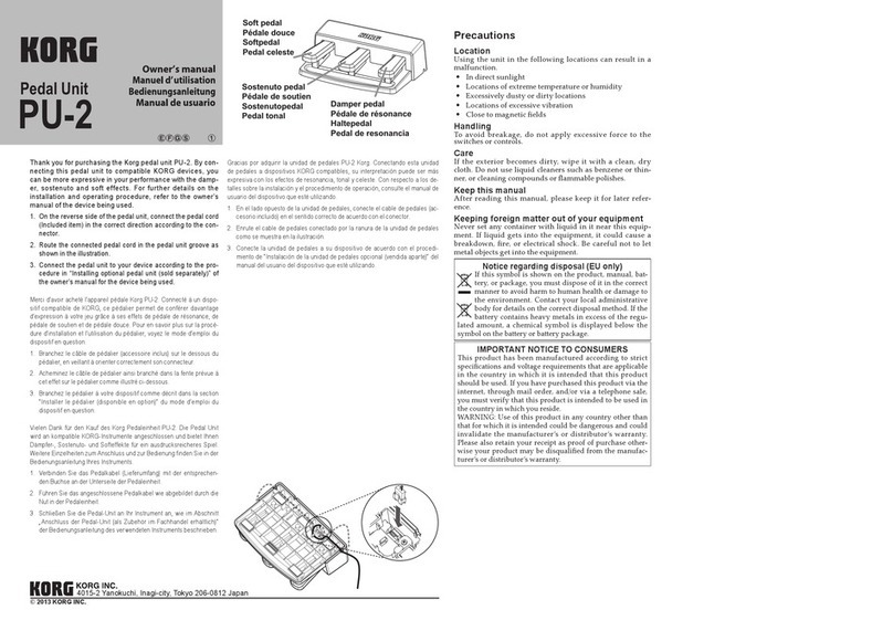 Korg PU-2 User manual
