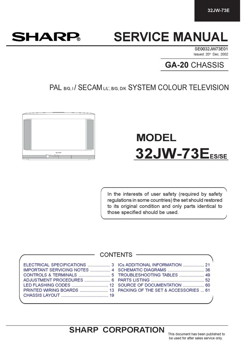 Sharp 32JW-73E User manual