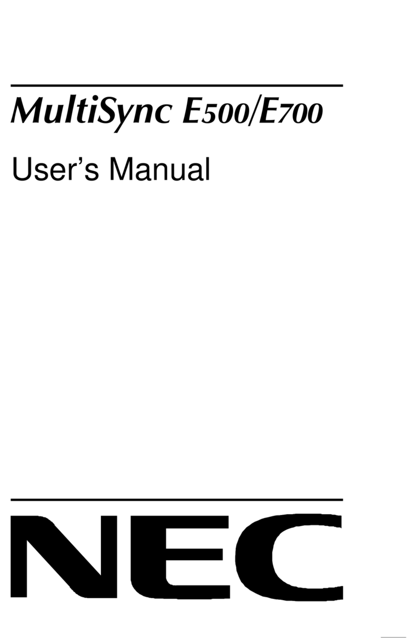NEC MultiSync E500 User manual