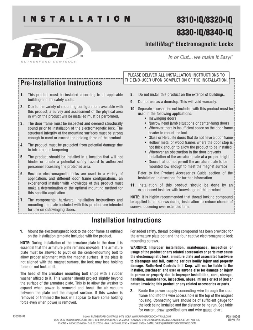 RCI IntelliMag 8310-IQ Installation