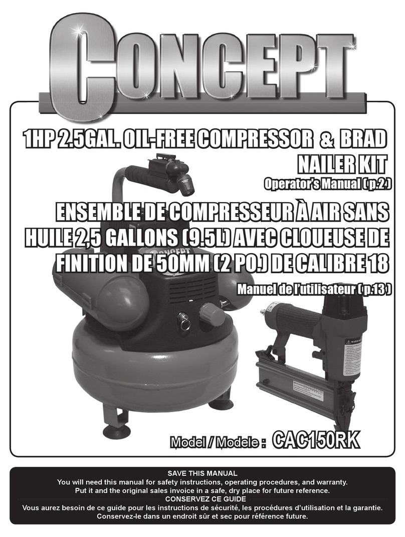 Concept2 CAC150RK Operator's manual Concept2 CAC150RK Operator's manual