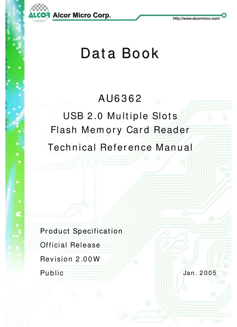 Alcor AU6362 Data book