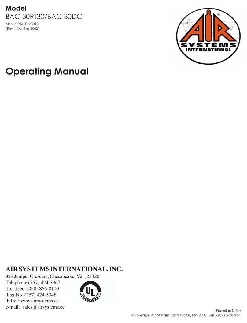 AIR SYSTEMS BAC-30RT30 Operation manual