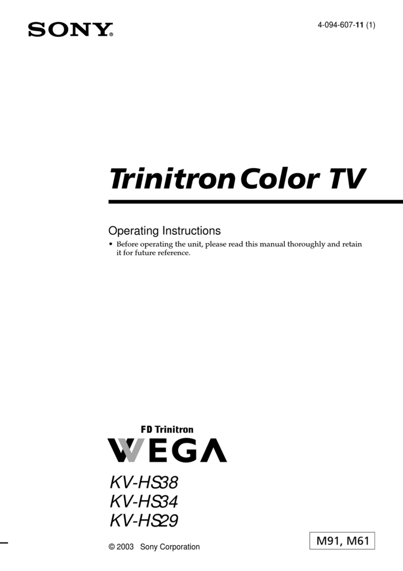 Sony Wega KV-HS38 User manual