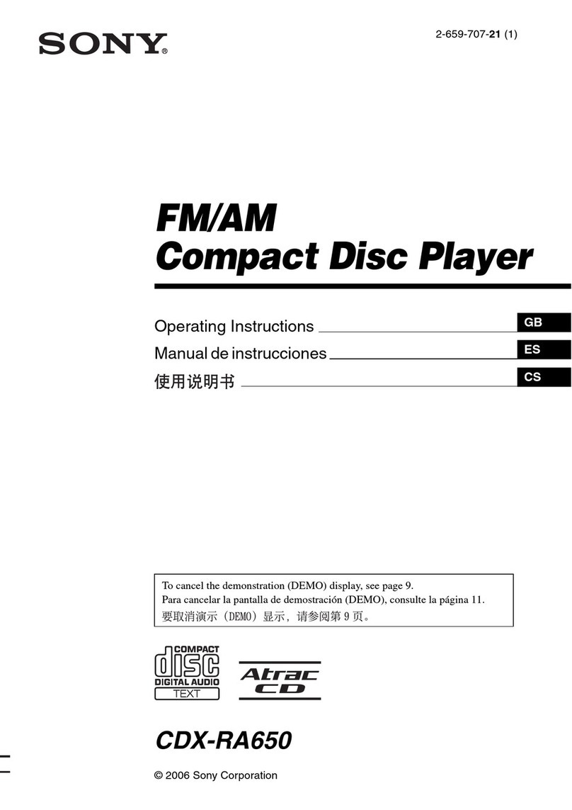 Sony CDX-RA650 User manual