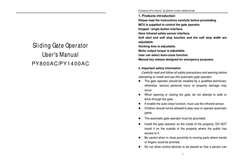 JOYTECH PY800AC User manual