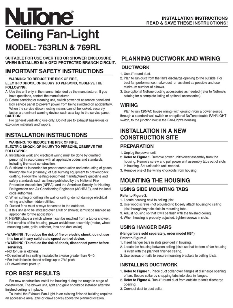 NuTone 763RLN installation instructions