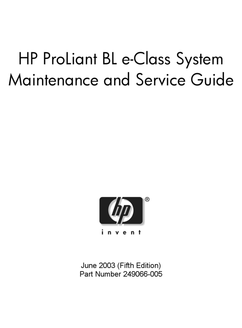 HP ProLiant BL e-Class Manual