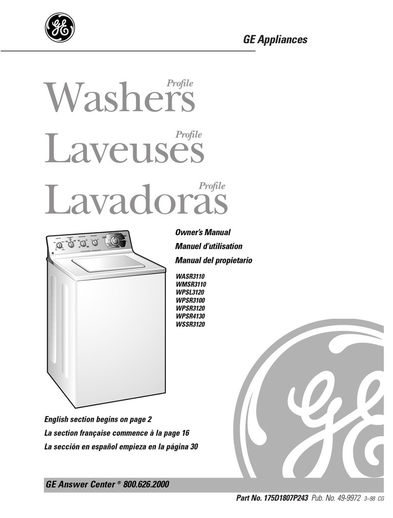 GE Appliances WASR3110 User manual