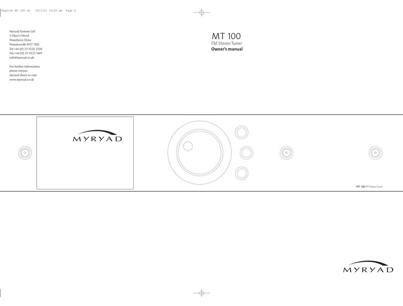 Myryad mt 100 User manual