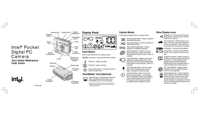 Intel Pocket Digital PC Camera Quick reference field guide Intel Pocket Digital PC Camera Quick reference field guide