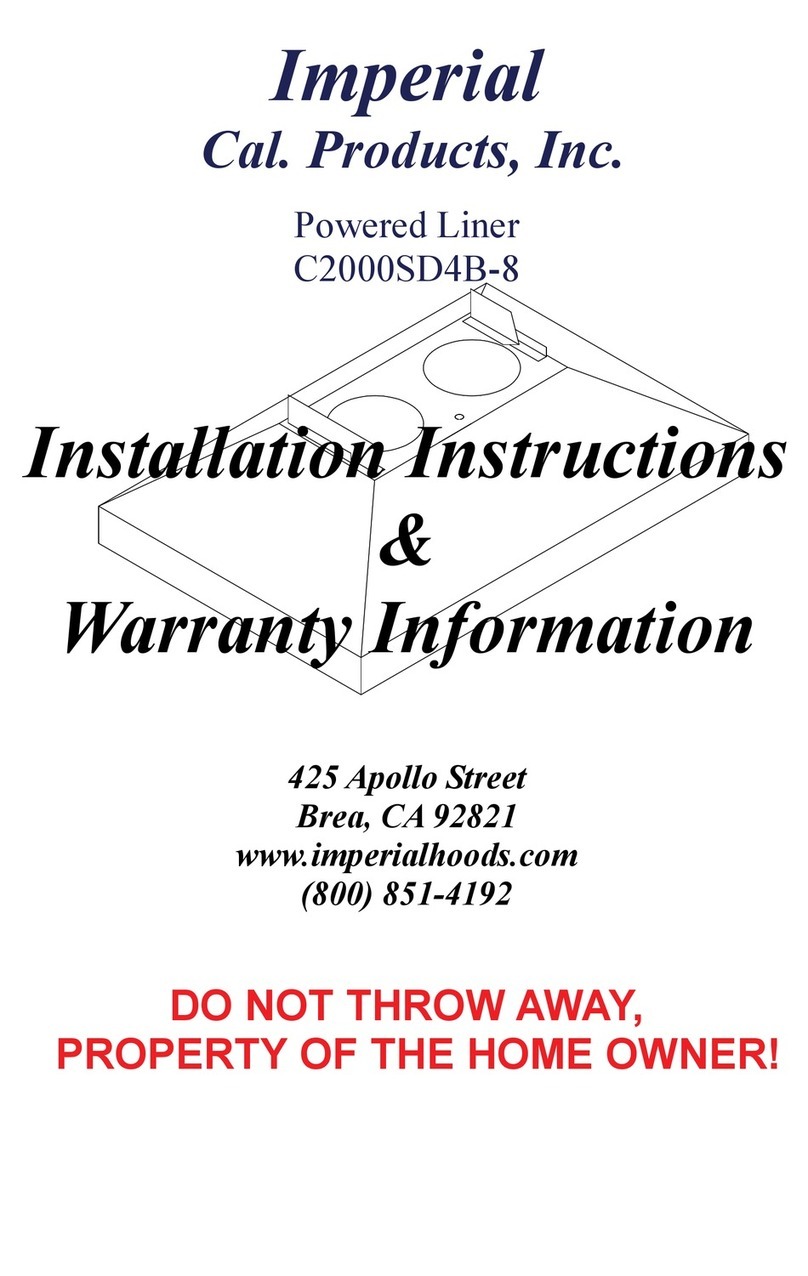 Imperial Cal Products C2000SD4B-8 Installation instructions & warranty information Imperial Cal Products C2000SD4B-8 Installation instructions & warranty information