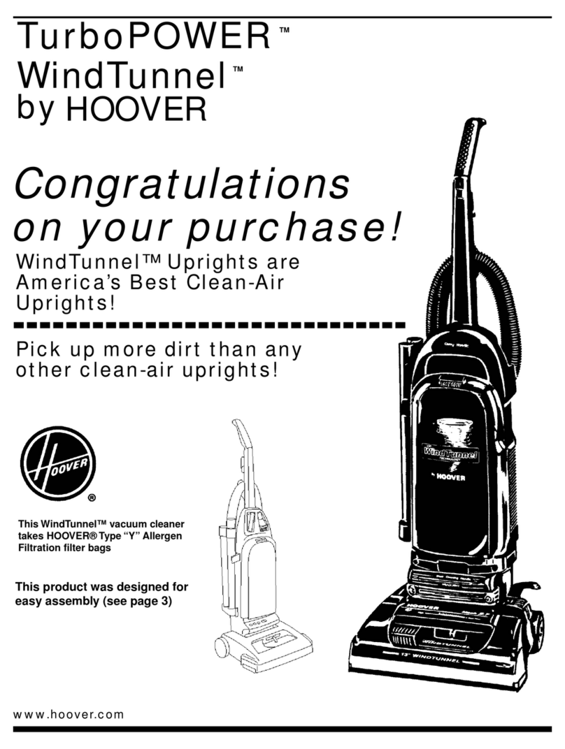 Hoover TurboPower WindTunnel Series user manual