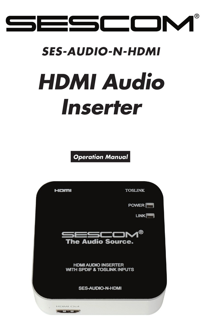 sescom SES-AUDIO-N-HDMI Operation manual