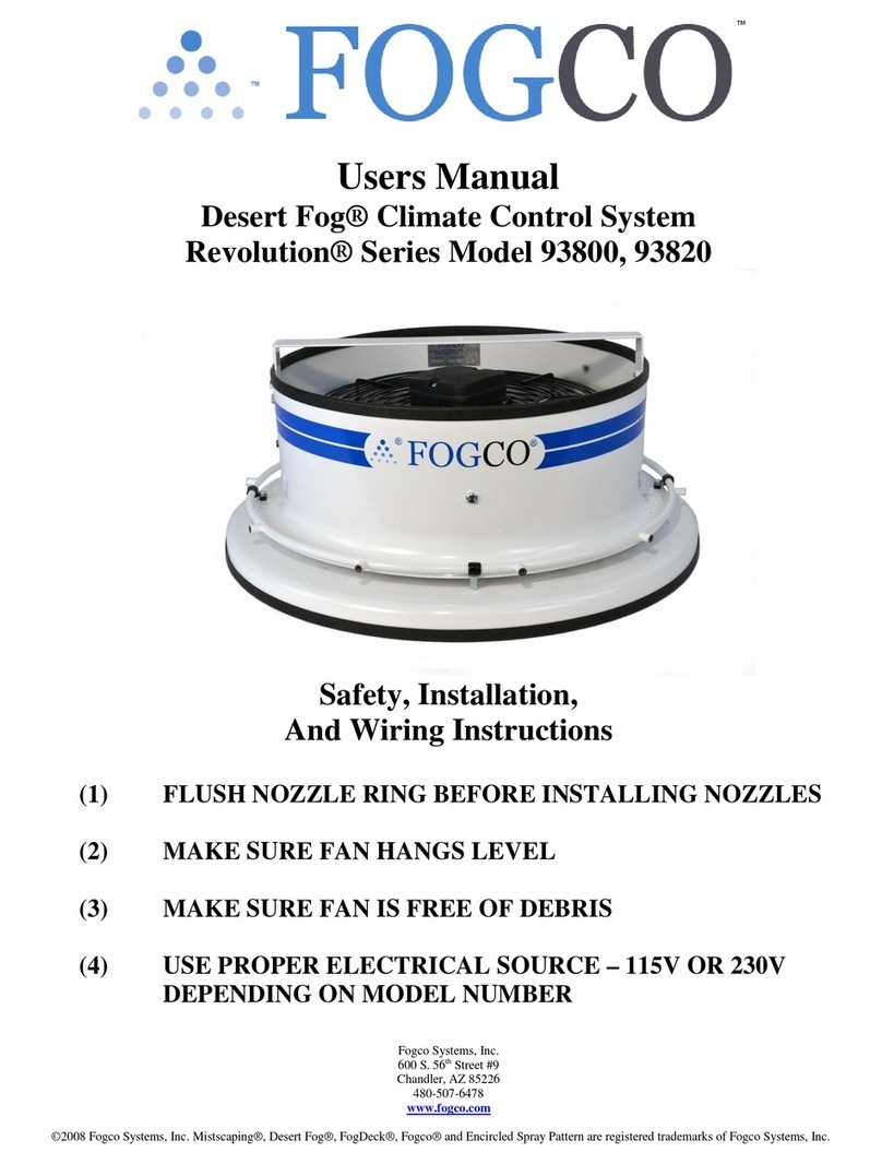 Fogco Desert Fog Revolution 93800 user manual