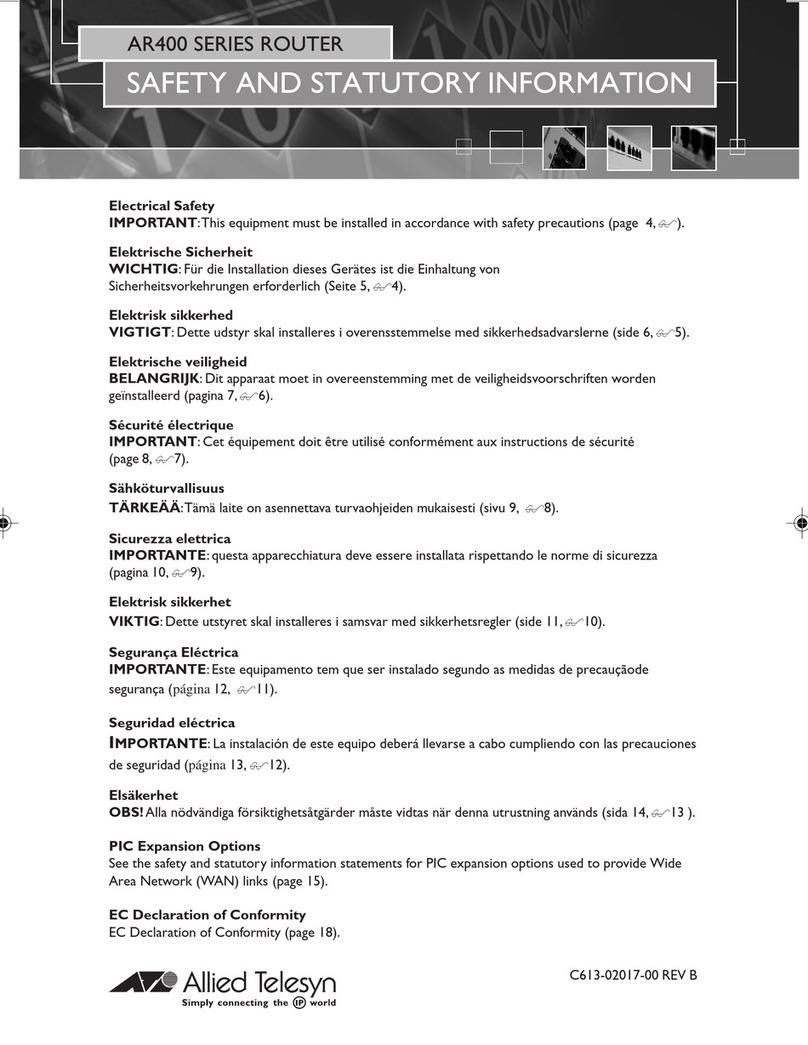Allied Telesis AR400 Series Original instructions