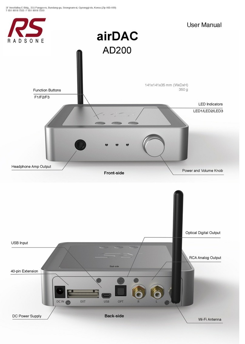 Radsone airdac AD200 user manual