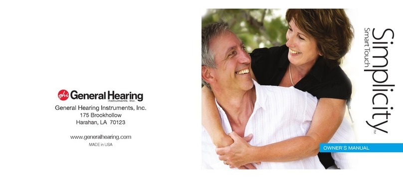 General Hearing Simplicity SmartTouch User manual