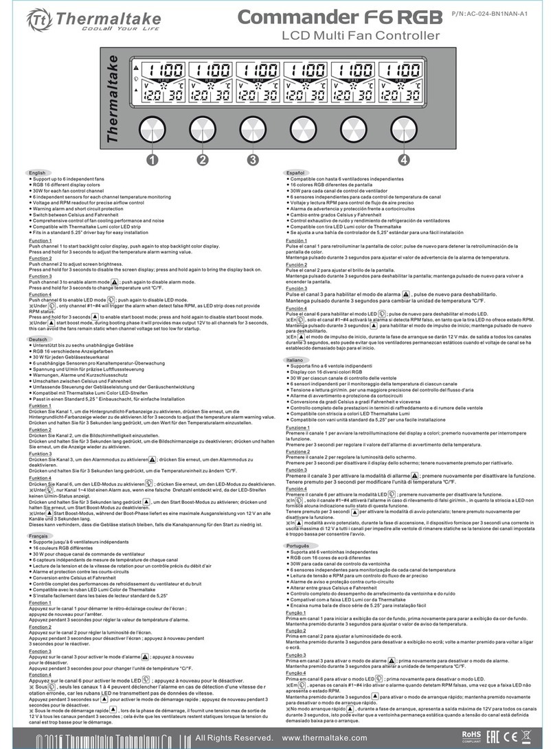 Thermaltake Commander F6 RGB user manual