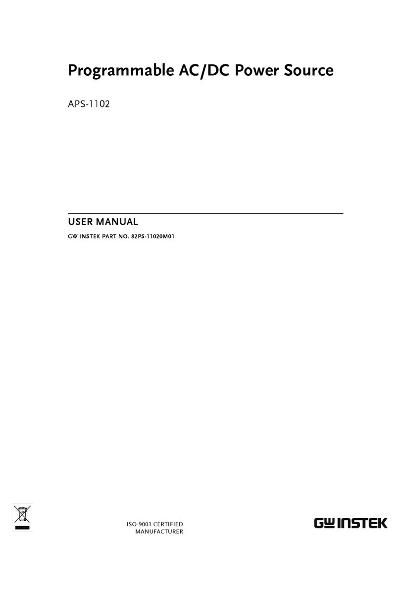 GW Instek APS-1102 user manual