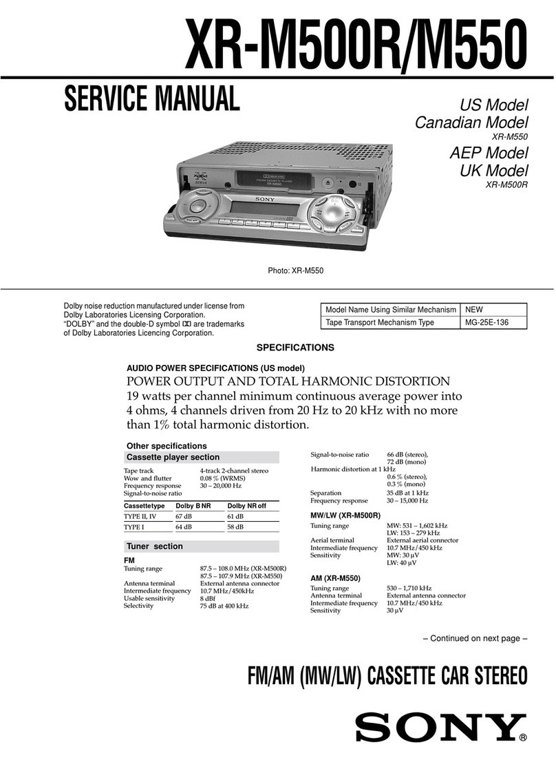 Sony XR-M500R User manual