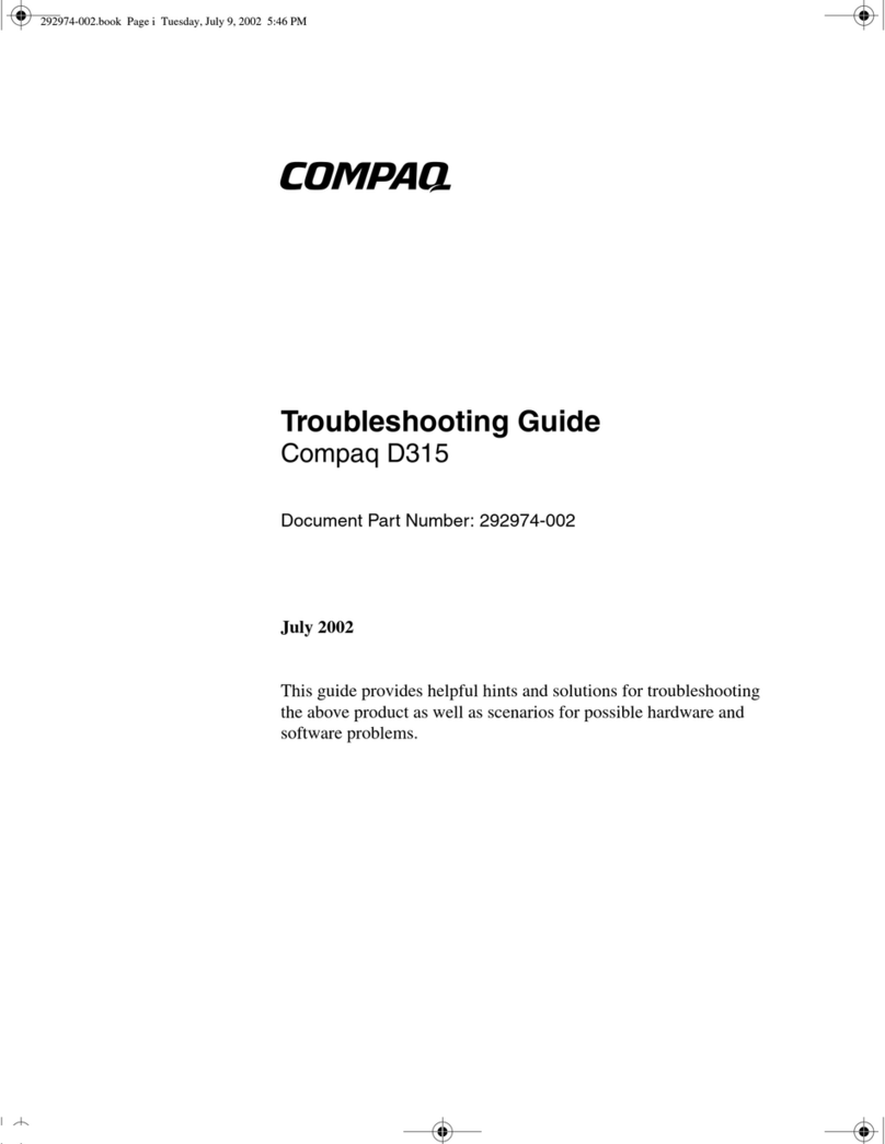 Compaq D315 - Desktop PC User manual