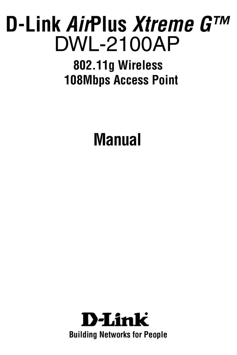 D-Link DWL-2100AP - AirPlus Xtreme G User manual D-Link DWL-2100AP - AirPlus Xtreme G User manual