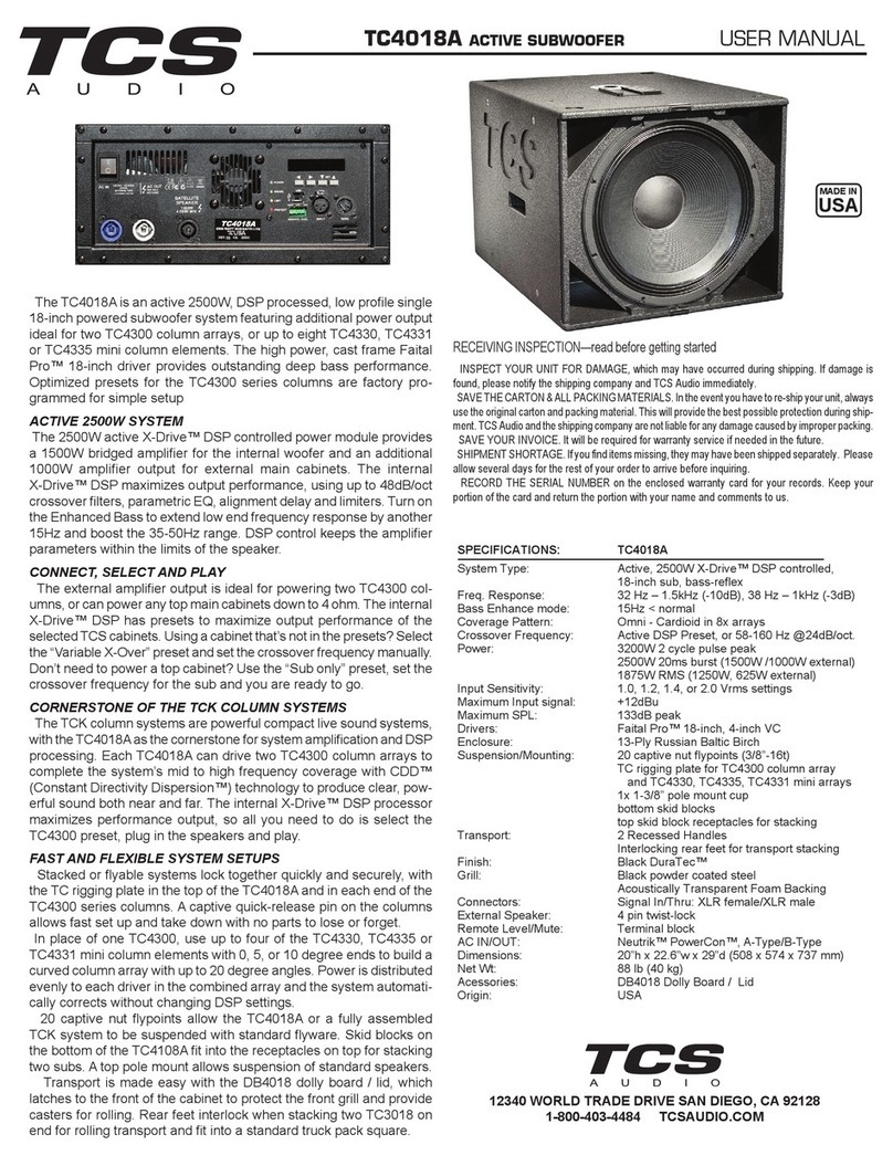 TCS TC4018A user manual