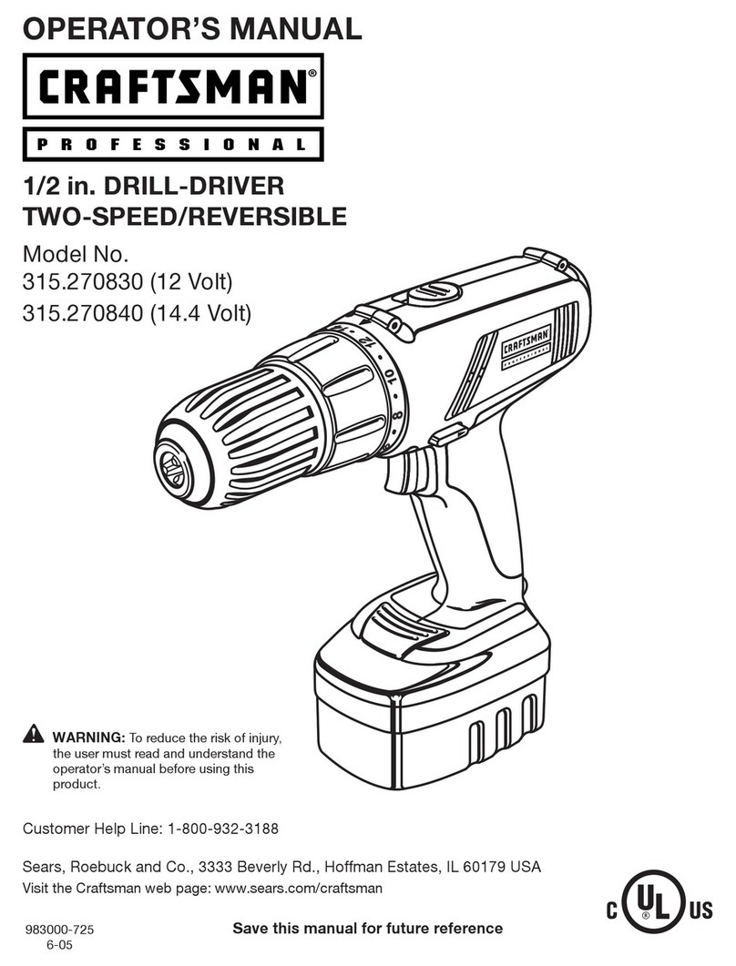 Crafstman 315.270840 Operator's manual