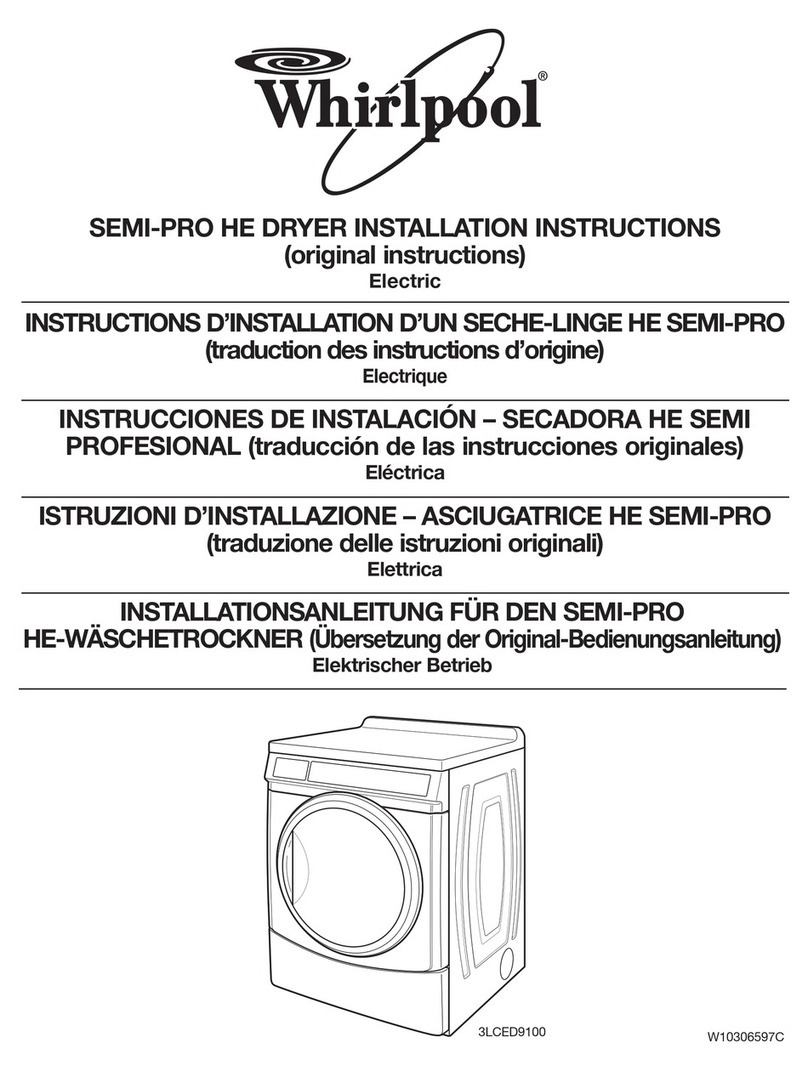 Whirlpool 3LCED9100 installation instructions