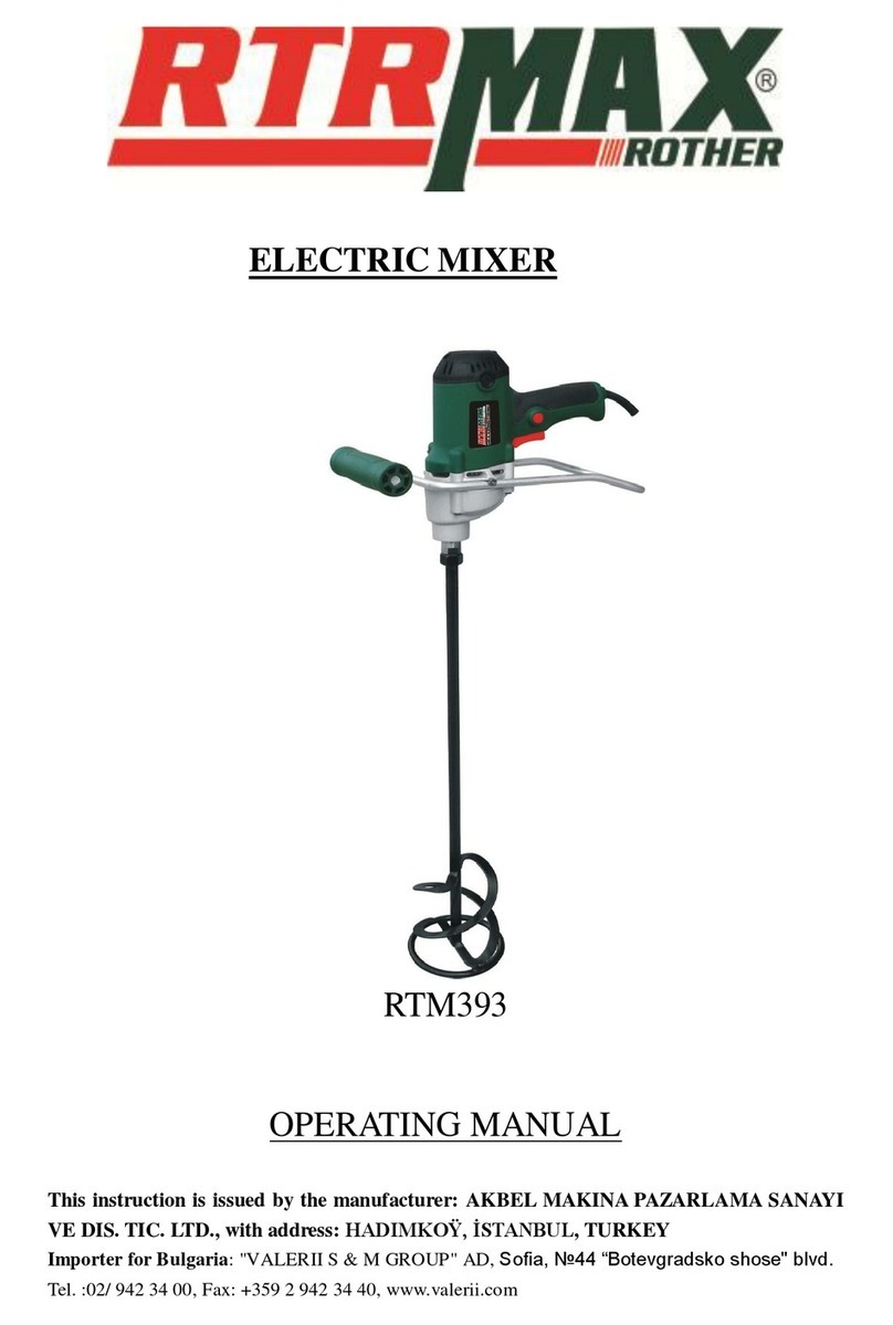 RTR MAX RTM393 operating manual