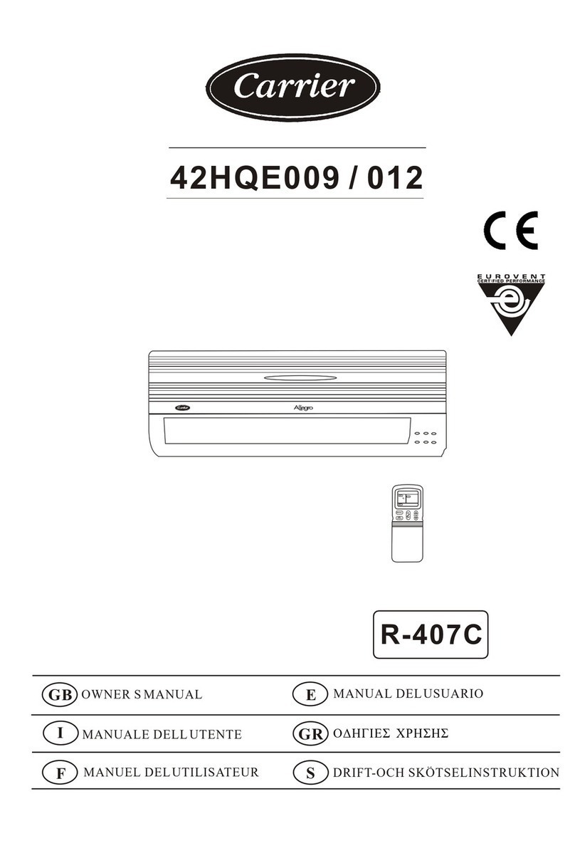 Carrier 42HQE009 User manual