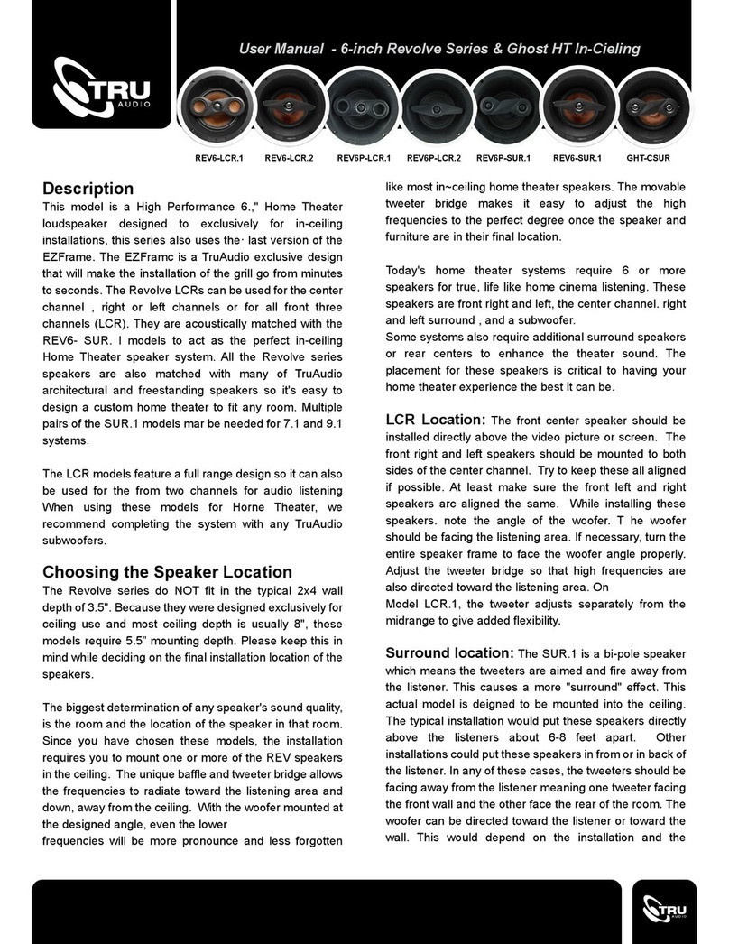 TRU Audio REV6-LCR.1 User manual